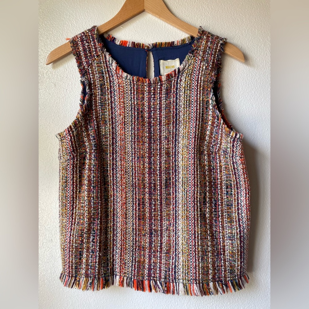 Anthropologie Maeve tweed sleeveless tank size 6 GUC